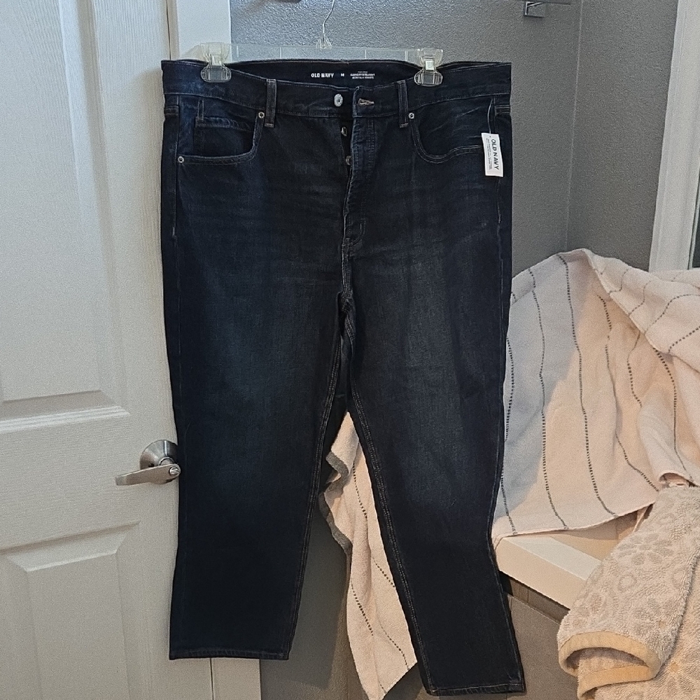 Old Navy Women's Dark Wash Straight Jeans